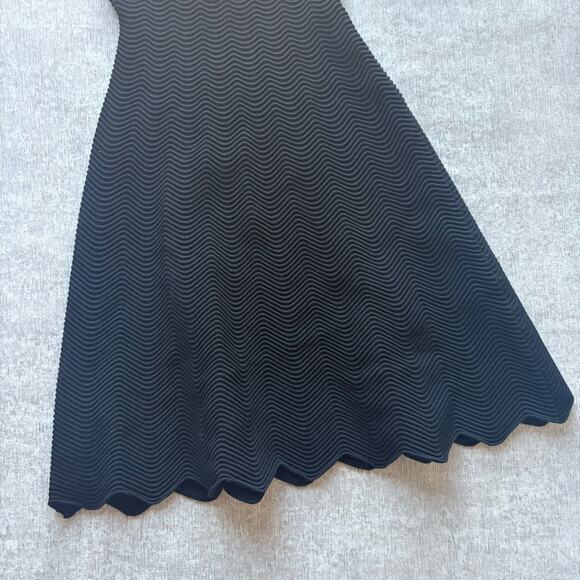 Milly Scalloped Flare Knit Midi Dress - Picture 2 of 5